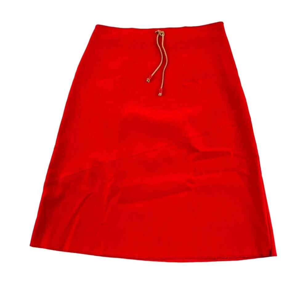 Giorgio Fiorlini Collection Red A Line Midi Skirt Size 6‎ Vintage 90s